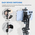 Ulanzi MA53 Metal Phone Tripod Mount Adapter with Arca Swiss/Uka Interface, 2 Cold Shoe, 360° Swivel Cellphone Tripod Adapter, iPhone Sumsang Hold...