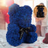 RECUTMS Rose Teddy Bear, 10 inch Flower Bears with Lights, Artificial Foam Floral Gifts for Valentines Day Mothers Day Christmas Wedding Anniversa...