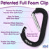 Stroller Hooks for Hanging Diaper Bags - Mommy Stroller Clip and Stroller Accessories Organizer Hook - Large Carabiner Clips for Mom Purse Shoppin...