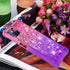 for Samsung Galaxy A12 Case with Tempered Glass Screen Protector,Women Girls Glitter Bling Floating Liquid Cute Soft TPU Shockproof Protective Pho...