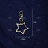 AUEAR, Keychain Metal Spring Snap for DIY Keychain Hanging Buckle and Bag Accessories Creative Key Ring Pentagram (30 Pack, Star Shape Design, Sil...