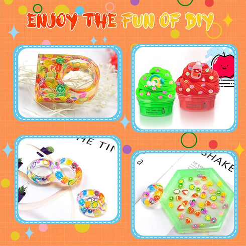 100g Fruit Fake Sprinkles Polymer Sprinkles Resin Sprinkles Clay Sprinkles for Resin Nail Art Slices Fake Candy Sprinkles for Nail Art DIY Crafts ...