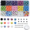 Bracelet Making Kit,Beads for Bracelets Adult 14 Colors 420pcs 8mm Glass Beads Bulk for Earring Necklace Jewelry Making Bead Supllies DIY...