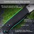 HX OUTDOORS Full Tang Camping Knife, 5CR15 MOV Stainless Steel Fixed Blade Survival Bushcraft Knife with Plastic Sheath (Black)...