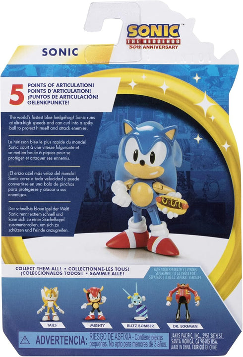 Sonic The Hedgehog 2.5-Inch Action Figure Classic Sonic with Hot Dog Collectible Toy...