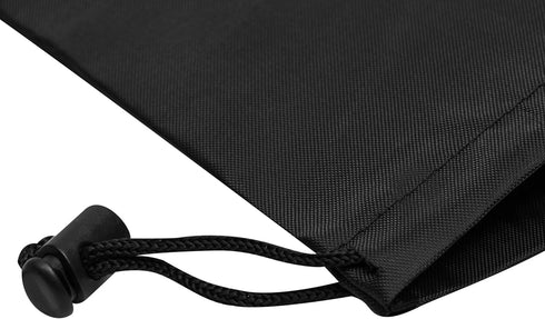 Drawstring Bag - Nylon Cinch and Ditty Stuff Pouch with Toggle (7 x 9-12 pack, Black)...