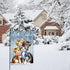 Cat Hello Winter Scarf Snowy Small Decorative Garden Flag,Cute Outdoor Blue Garden Flag,Snow Christmas Holiday Outside Decorations Yard Flag,Chris...