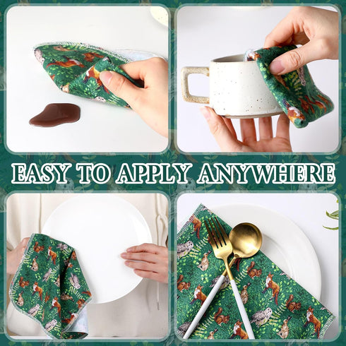 30 Pcs Reusable Paper Towel Paperless Towel with Cardboard Roll Reusable Cloth Paper Towel for Kitchen Washable Napkins Fit on All Holder Towel Ro...