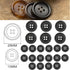 22 Pieces Real Horn Buttons Set for Blazer and Suit, 20mm 15mm Mixed Genuine Buttons for Men Women's Jacket Coat Uniforms (Black)...