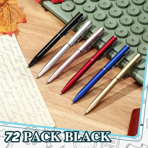 Teling 72 Pcs Small Ballpoint Pen Mini Pens Bulk 4 Inch Short Small Pens Tiny Pen Ink Ballpoint Pens for Notebook Pockets Signature Notepads Schoo...