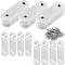 32 Pcs Flat Plate Straight Bracket Flat Metal Brace,Metal Fixed Connecting Plate,60mm Metal Stainless Straight Braces for Furniture Support,with 6...