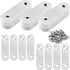 32 Pcs Flat Plate Straight Bracket Flat Metal Brace,Metal Fixed Connecting Plate,60mm Metal Stainless Straight Braces for Furniture Support,with 6...