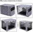 Pethiy Dog Crate Cover Durable Polyester Pet Kennel Cover Universal Fit for Wire Dog Crate - Fits Most 24 inch Dog Crates - Cover only-Sky Gray-24...