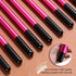 BS-MALL Makeup Brushes 16 Pcs Purple Short Handle Travel Makeup Brus Set with 1 Triangle Puff (HotPink)...