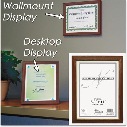 NuDell Certificate Frame | Frame for 8.5" x 11" Documents | Diploma frame | Picture Frames | Document Holder | Certificate Holders | Document Fram...
