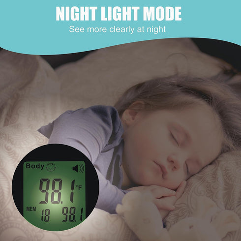 Amplim Digital Forehead Thermometer for Kids, Adults, and Babies - Touchless, Non-Contact Fever Thermometer with Temporal Head Function - No-Touch...
