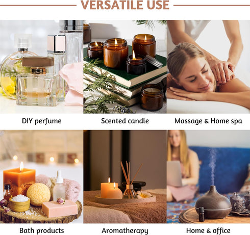 Folkulture Essential Oils for Diffuser for Home, Set of 6 Essential Oils Set, Essential Oils for Candle Making, Summer Essential Oils for Soap Mak...