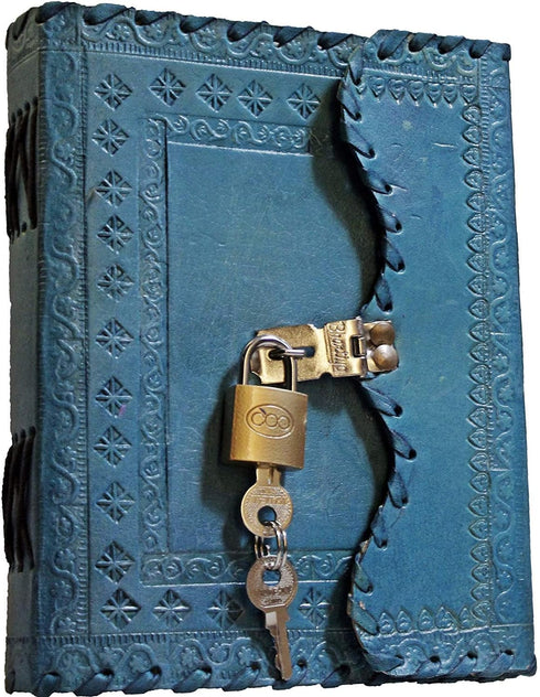 TUZECH Leather Journal for Men and Women Diary to Write Poems,Sketchbook Book of Shadows, Record Keeping Notebook Personal Memoir with Lock and Ke...