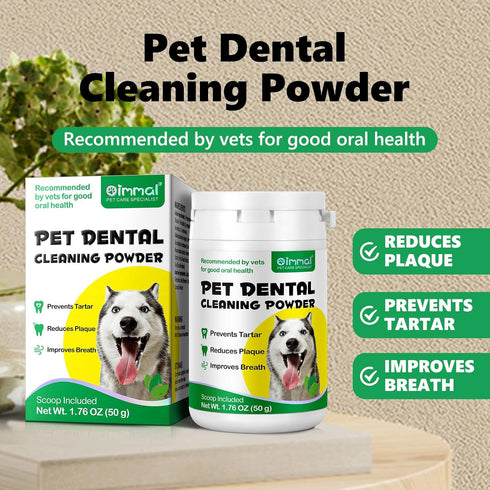 Teeth Cleaning Powder for Dogs, Dog Breath Freshener, Dental Powder for Dogs Teeth with Probiotics Help Reduce Bad Breath, Plaque Tartar Remover, ...