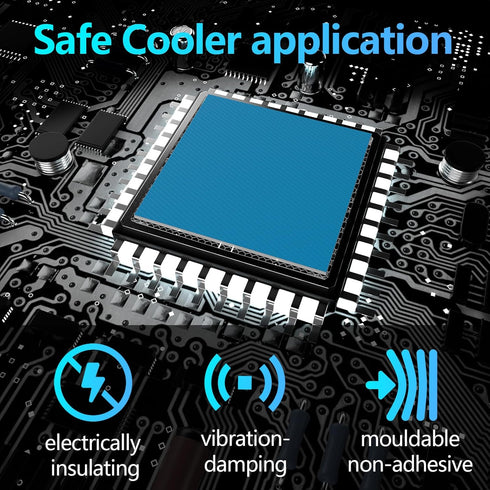 12.8 W/mK Thermal Pad, 85x45x1.0mm, Silicone Cooling Thermal Pads and Non Conductive High-Temperature Resistance with Dual Self-Adhesive Films for...