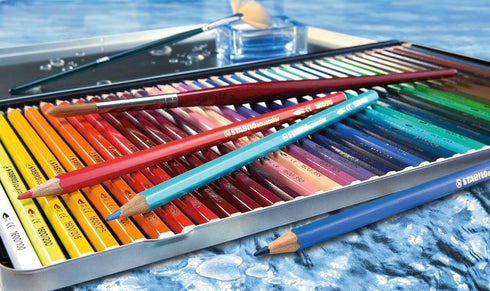 STABILO Colouring Pencil - aquacolor ARTY - Wallet of 24 - Assorted Colours...