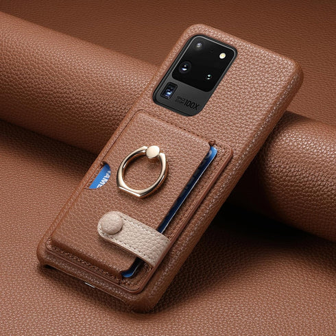 Asuwish Phone Case for Samsung Galaxy S20 Ultra 5G Wallet Cover with Screen Protector and Thin Slim Ring Card Holder Leather Cell Accessories S20u...