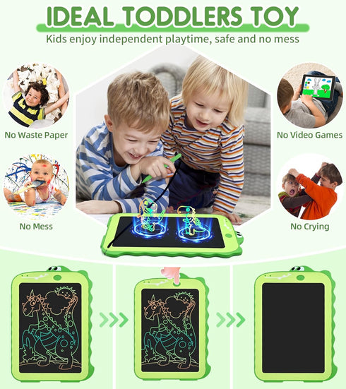 AiTuiTui LCD Writing Tablet Kids Toys for Girls Boys Age 2-3 Gift Ideas, Dinosaur Colorful Doodle Board Educational Learning Toys for Children 3 4...