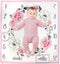 Baby Weekly, Monthly Milestone Blanket for Baby Boys and Girls with Month & Week Markers for Swaddling and Baby Photo Props (Floral Roses)...