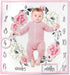 Baby Weekly, Monthly Milestone Blanket for Baby Boys and Girls with Month & Week Markers for Swaddling and Baby Photo Props (Floral Roses)...
