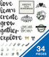 Carson Dellosa 34-Piece Modern Farmhouse Classroom Bulletin Board Set, Farmhouse Heart and Greenery Bulletin Board Cutouts with Inspirational Quot...