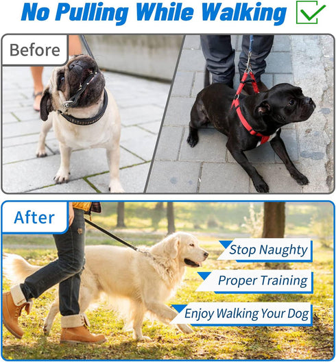 Dog Prong Collar, Dog Pinch Training Collar with Quick Release Clip, Adjustable Stainless Steel Links with Rubber Tips, Choke Collar for Small Med...