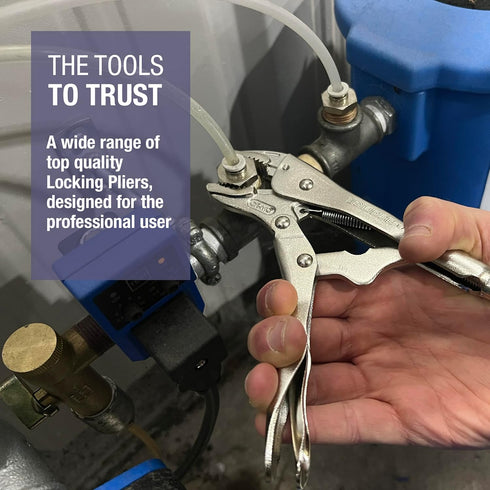 Eclipse Professional Tools E7WR 7 Inch Curved Jaw Locking Pliers with Wire Cutters (7" / 175mm)...