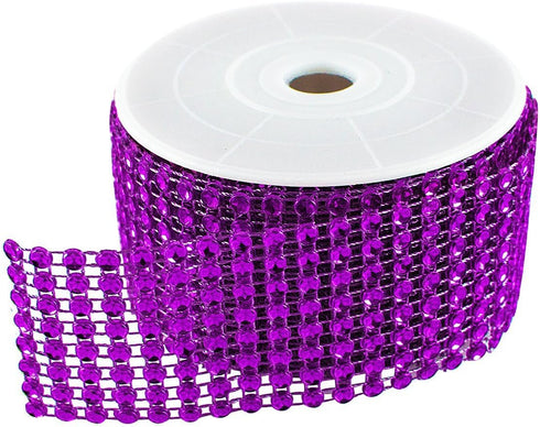 Super Z Outlet Diamond Sparkling Rhinestone Mesh Ribbon Roll for Arts & Crafts, Event Decorations, Wedding Cake, Birthdays, Baby Shower, 1.5" x 3 ...