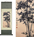 AtfArt Asian Wall Decor Beautiful Silk Scroll Painting Bamboo Leaf Plant - Ancient Bamboo Oriental Decor Chinese Art Wall Scroll Wall Hanging Pain...