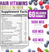 Hair Growth Supplement Gummy for Stronger, Radiant Hair, Skin & Nails - Hair Vitamins with Biotin 5000 mcg and Vitamin E & C, Nature's Extra Stren...