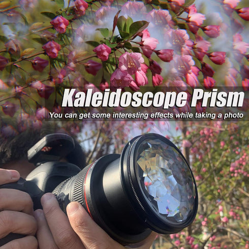Andoer Kaleidoscope Glass Prism, 77mm Kaleidoscope Prism Camera Glass Filter Variable Number of Subjects SLR Photography Accessories (Kaleidoscope...