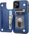 for iPhone 11 Wallet Case with Card Holder,OT ONETOP PU Leather Kickstand Card Slots Case,Double Magnetic Clasp and Durable Shockproof Cover for i...