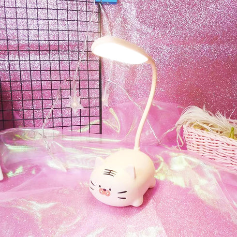 Kids Lamp, Cute LED Desk Lamp for Kids, Mini Animal Night Light, USB Rechargeable Flexible Cartoon Lamp Eye-Care Lighting for Bedroom (Tiger G, Pi...