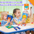 50 PCS Kid First Cognitive Flashcards,Double Sided Printed 7 in 1 Colorful Cards Alphabet,Numbers, Foods,Animals,Shapes,Colors with 3 Reclosable R...