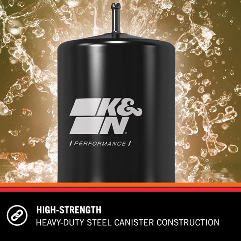 K&N Gasoline Fuel Filter: High Performance Fuel Filter, Premium Engine Protection, Compatible with 1983-2013 Ford, Lincoln, Mercury, Mazda Fuel In...