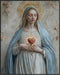 Posterizer 1 pcs-serene symbolic depiction of the Sacred Heart of Mary 2-Religious Posters Gift For Buddhism Meditation philosophy Fans- unframed ...