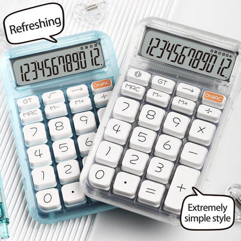 Mechanical Switch Calculator,12 Digits,Large LCD Display,Purple Calculator Big Buttons,Cute Calculator,Calculators Desktop Calculator,Aesthetic Ca...