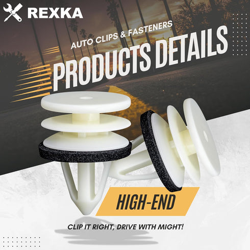 Rexka 20pcs Door Trim Panel Retainer Clip 11519031 Compatible with GM Chevrolet Hummer H2 Equinox Camaro GMC Terrain Cadillac ATS CTS SRX Ford Edg...