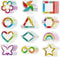 48 Pcs Breath Calm Anxiety Sensory Stickers Reusable Textured Tactile Rough Calming Stickers Adhesive Sensory Strips for School Office Classroom D...
