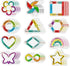 48 Pcs Breath Calm Anxiety Sensory Stickers Reusable Textured Tactile Rough Calming Stickers Adhesive Sensory Strips for School Office Classroom D...