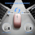 Slim Rechargeable Wireless Silent Mouse – 2.4G Wireless & Bluetooth Technology - Flexible Connection Modes via Bluetooth, USB or Type C for Laptop...