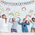 65 Pcs Birthday Bulletin Board Set Rainbow Classroom Happy Boho Birthday Chart Cutouts Decorations Decor Board for Classroom Home Calendar Bulleti...