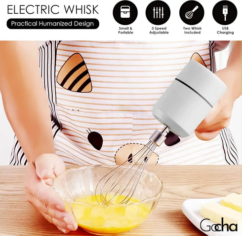 | Hand Whisk Electric | 3 Speed Handheld Mixer | Two Whisk Mount Baking Mixer | Cordless Electric Hand Mixer For Eggs, Soups, Cream, Batters | Por...