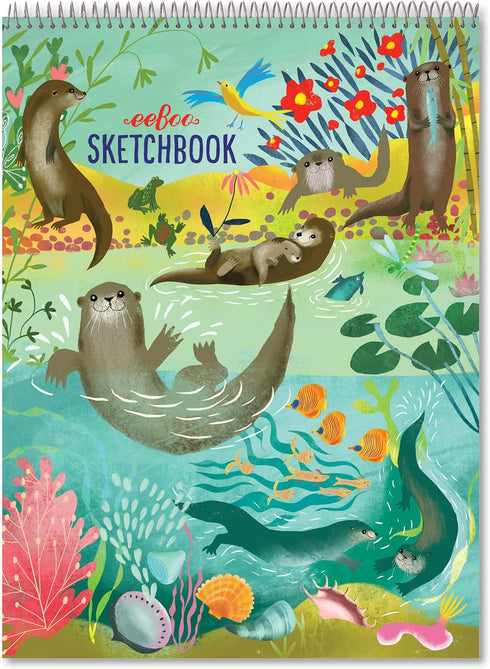 eeBoo: Otters Sketchbook/60 Pages, Multicolor (SKOTP), Inspires Artists of All Ages, Allows Doodling, Coloring, Sketching, or Artwork...