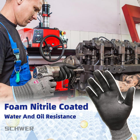 Schwer AIR-SKIN Cut Resistant Gloves AR5918 with Extreme Lightweight&Thin, Level 5 Wire Metal Gloves for Refined Work, Touch-screen, Fiberglass-fr...